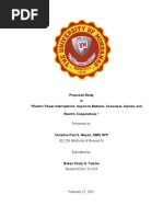 Proposed Study in "Electric Power Interruptions Impact To Member-Consumer - Owners and Electric Cooperatives."