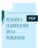 Funcion y Clasificacion de La Publicidad