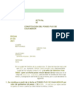 ACTA No 2 DE CONSTITUCION DE CAJA MENOR
