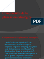 DIAPOSITTIVAS DE Componentes de La Planeación Estratégica