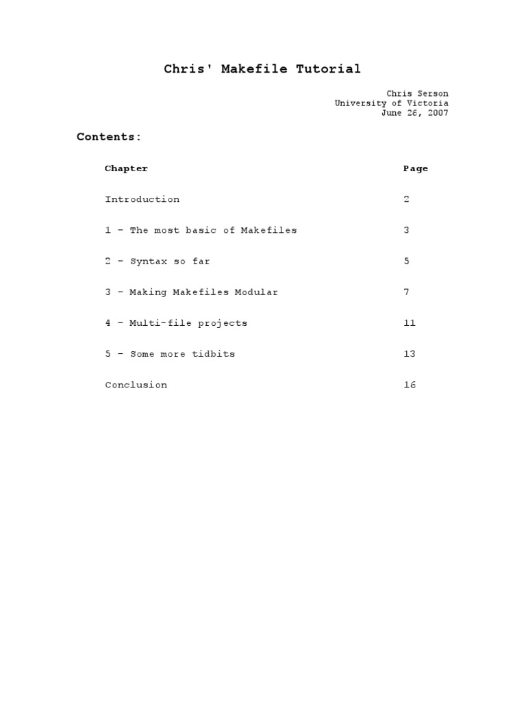 Makefile Tutorial | PDF