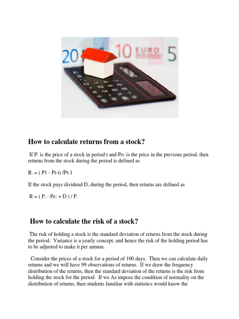 How To Calculate Returns From A Stock PDF Market Capitalization