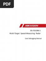 User Debugging Manual of DS-TD10M-1 Multi-Target Speed-Measuring Radar - V1.1.0 - 20190926