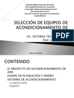 Selección de Equipos de Acondicionamiento de Aire