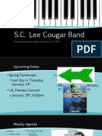 S.C. Lee Cougar Band Announcements