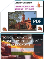 Impact of Monetary Policy On Indian Economy