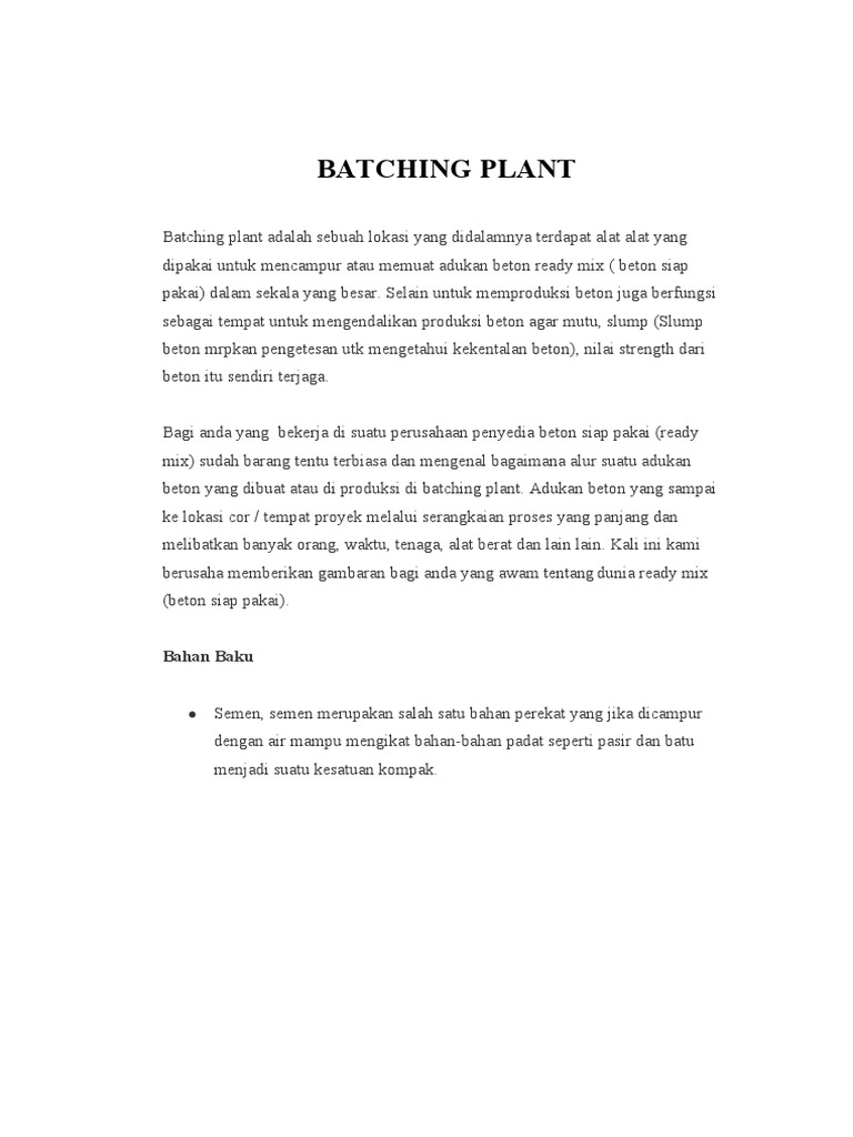 New Batching Plant Pdf
