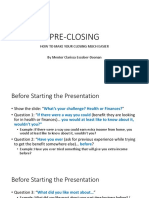 Pre-Closing: How To Make Your Closing Much Easier by Mentor Clarissa Escober-Doonan