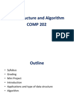 Data Structure and Algorithm COMP 202