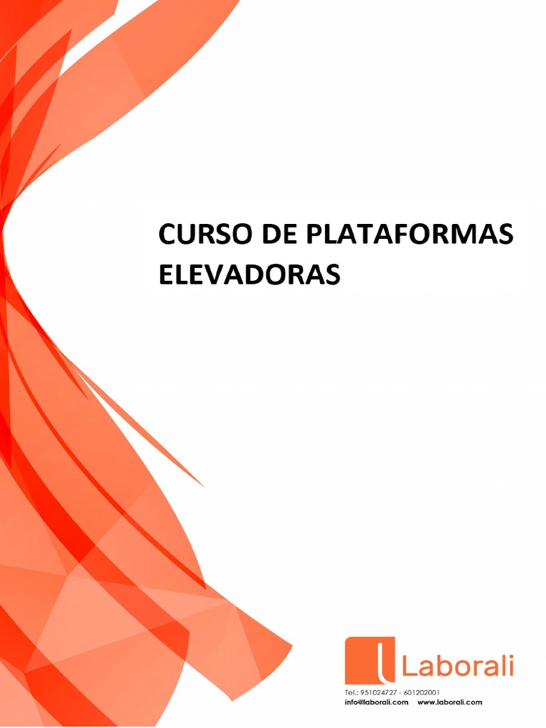 Seguridad y Uso de Plataformas Elevadoras | PDF | Lavado de manos ...