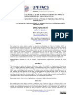 A Influência Da Qualidade de Vida No Trabalho Sobre o