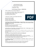 Exercícios Sobre Vanguardas Europeias 2 Cubismo 9º Ano