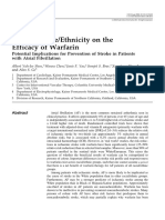 Effect of Race-Ethnicity On The Efficacy of Warfarin