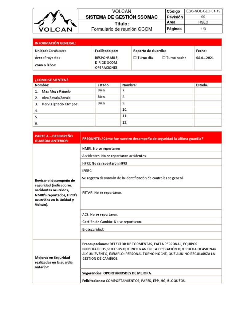 Niveles y Riesgos del Sistema GCOM | PDF | Agitación | Violencia