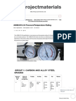 ASME B16.34 Pressure_Temperature Rating - Projectmaterials