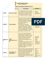 Actividades Vacaciones Recreativas