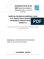 450478760 Ing Industrial 10-01-20 DisenoDelProgramaDeSeguridadYSaludEnElTrabajoParaManufacturasBolivianasManacoSA PDF