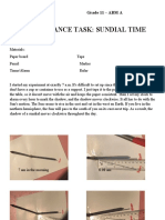 Performance Task - Sundial Time