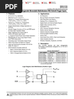 Snx4Lv123A Dual Retriggerable Monostable Multivibrators With Schmitt-Trigger Inputs