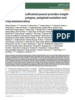 The Genome of Cultivated Peanut Provides Insight Into Legume Karyotypes, Polyploid Evolution and Crop Domestication