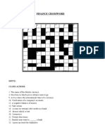 Finance Crossword: Hints: Clues Across