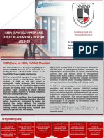 MBA Law Placement Report 2019-20