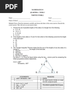 Mathematics 8 Quarter 4 - Week 3 Written Work 2: VE Bisects