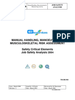 JSA Manual Handling & Musculoskeletal - 2004