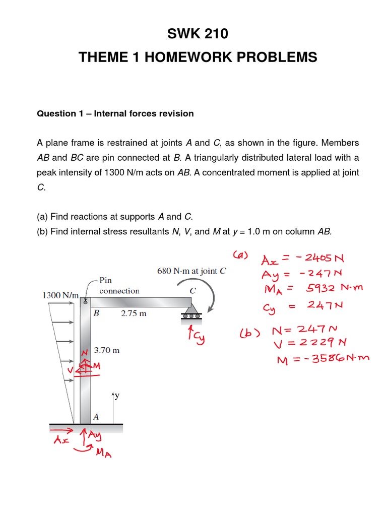 Mechanics of Materials Homework Problems | PDF | Stress (Mechanics ...