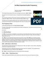 Frequency Chart - The Most Important Audio Frequency Ranges