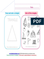 THE KIDS WORKSHEETS - Triangle