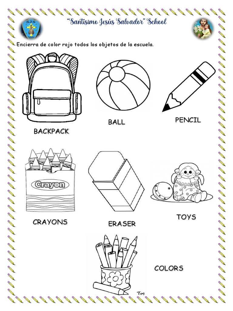 School Objects - 4 Años | PDF