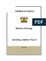 Kenya National Energy Policy Highlights Renewables