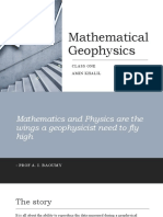 Mathematical Geophysics: Class One Amin Khalil