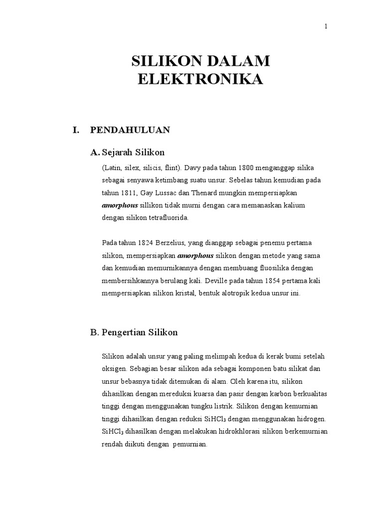 Manfaat Silikon Dalam Elektronika Pdf