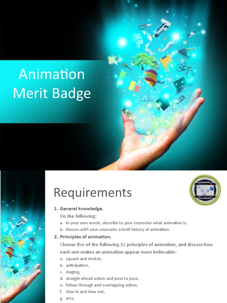 Animation Merit Badge PDF Animation Computing And Information Technology