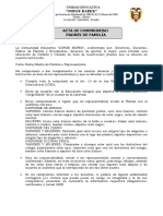 Acta Compromiso Padres de Familia Inicio de Año 2019