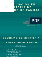 Conciliación en Materia de Derecho de Familia: Harvey Alfonso Rodriguez Torres Noviembre 2.007