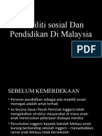 Mobiliti Sosial Di Malaysia