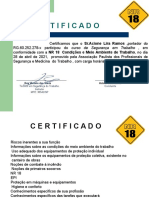 Certificado de Treinamento de NR 18 - Acione Lira Ramos