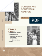 Content and Contextual Analysis