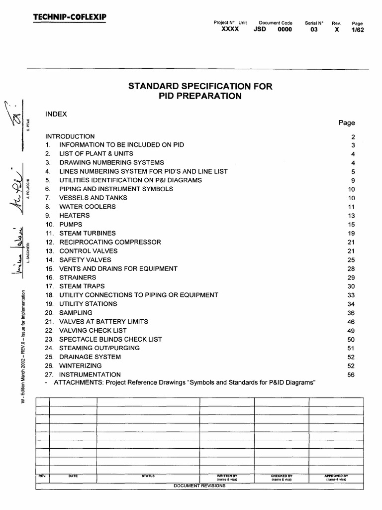 P&ID Preparation Standards for Oil & Gas | PDF | Pump | Steam