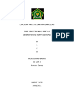 Laporan Praktikum Bioteknologi: Tape Singkong Khas Rantau (Bioteknologi Konvensional)