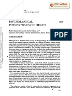 Psychological Perspectives On Death: Ann. Rev. Psychol. 1977. 28:225-49