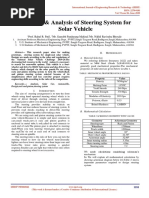 Design & Analysis of Steering System For Solar Vehicle