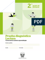 Prueba diagnóstica lectura 2° primaria