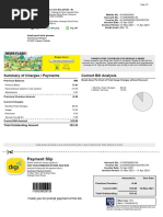 Payment Slip: Summary of Charges / Payments Current Bill Analysis