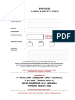 Form Garansi Dan Service Mei 2021