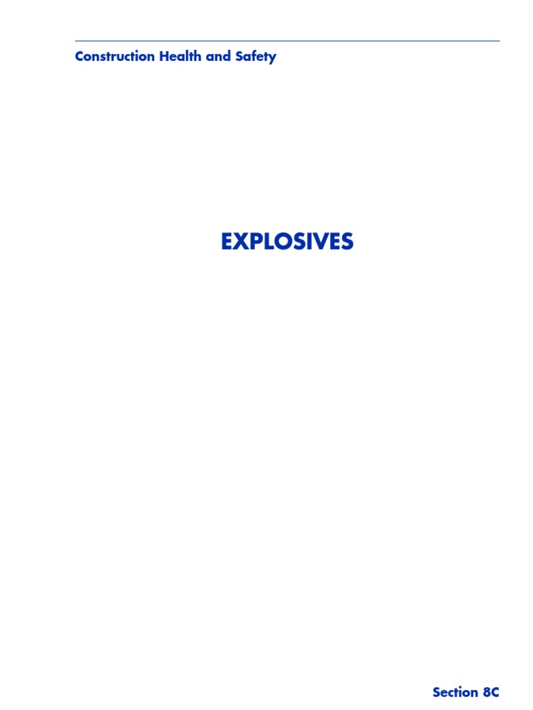 Guidelines for Safe Use of Explosives | PDF | Dangerous Goods ...