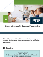 Giving A Successful Business Presentation: Unit 12